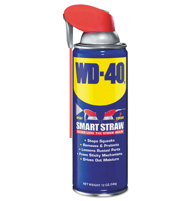 Smart Straw Spray Lubricant, 12 oz Aerosol Can, 12/Carton