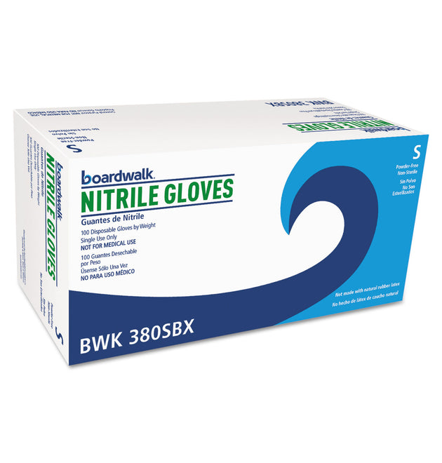 Disposable General-Purpose Nitrile Gloves, Small, Blue, 4 mil, 1,000/Carton