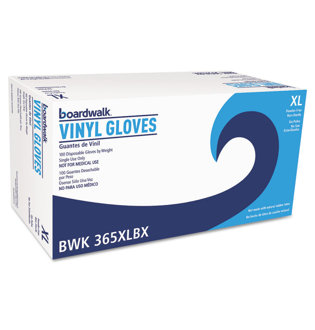 General Purpose Vinyl Gloves, Powder/Latex-Free, 2.6 mil, X-Large, Clear,100/Box