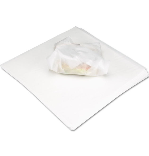 Deli Wrap Dry Waxed Paper Flat Sheets, 12 x 12, White, 1,000/Pack, 5 Packs/Carton