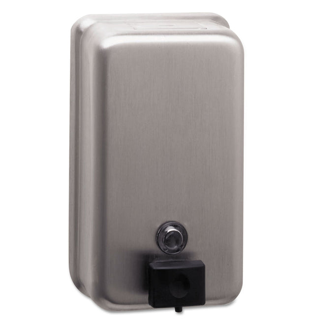 ClassicSeries Surface-Mounted Soap Dispenser, 40 oz, 4.75 x 3.5 x 8.13, Stainless Steel