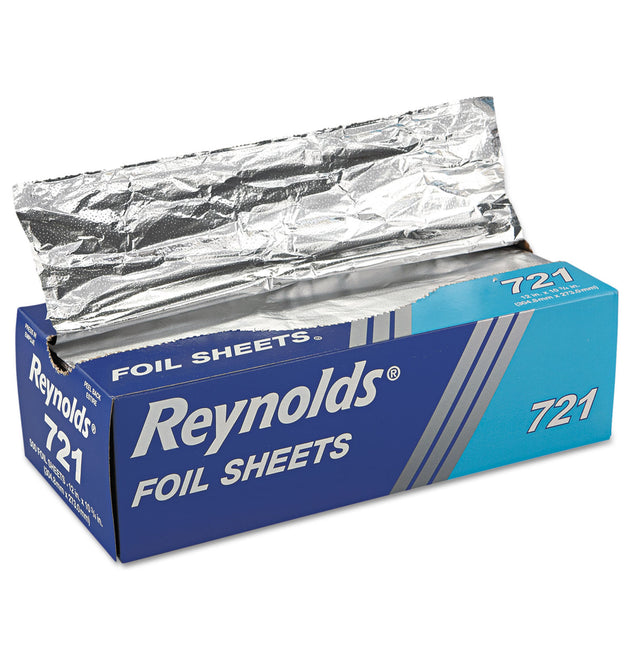 Pop-Up Interfolded Aluminum Foil Sheets, 12 x 10.75, Silver, 500/Box