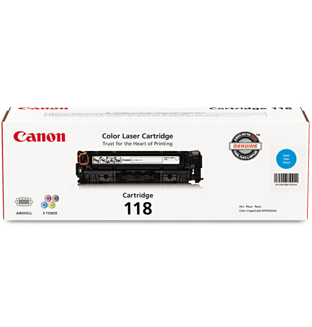 2661B001 (118) Toner, 2,900 Page-Yield, Cyan