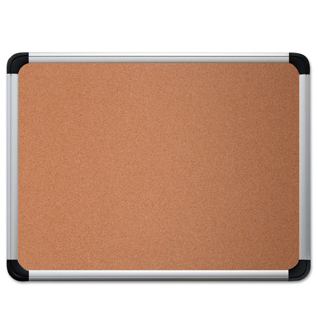 Cork Board with Aluminum Frame, 36 x 24, Tan Surface