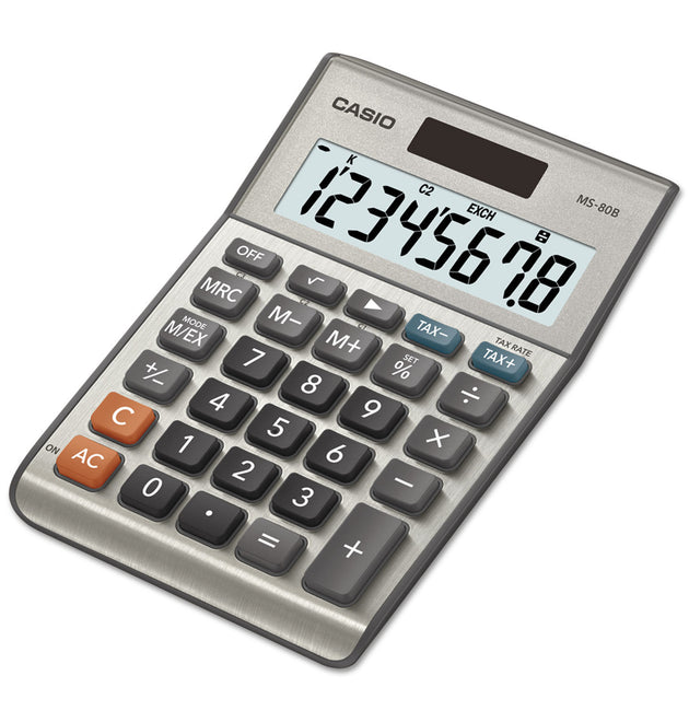 MS-80B Tax and Currency Calculator, 8-Digit LCD