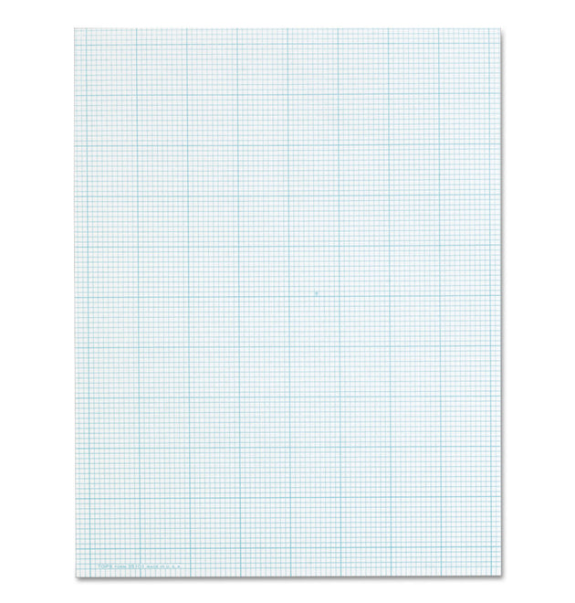 Cross Section Pads, Cross-Section Quadrille Rule (10 sq/in, 1 sq/in), 50 White 8.5 x 11 Sheets