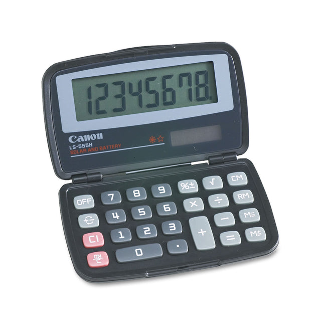 LS555H Handheld Foldable Pocket Calculator, 8-Digit LCD