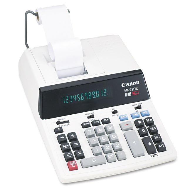 MP21DX 12-Digit Ribbon Printing Calculator, Black/Red Print, 3.5 Lines/Sec