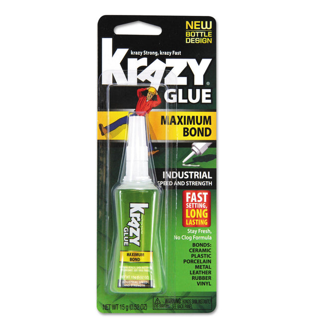 Maximum Bond Krazy Glue, 0.52 oz, Dries Clear