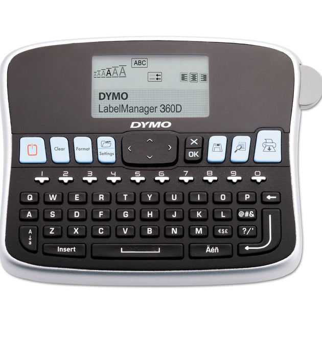 LabelManager 360D Label Maker, 2 Lines, 2.8 x 7.76 x 5.9