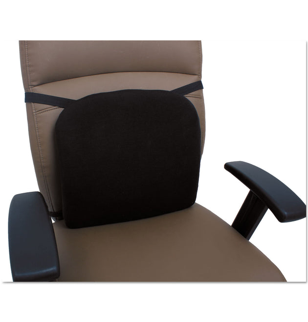 Cooling Gel Memory Foam Backrest, Two Adjustable Chair-Back Straps, 14.13 x 14.13 x 2.75, Black