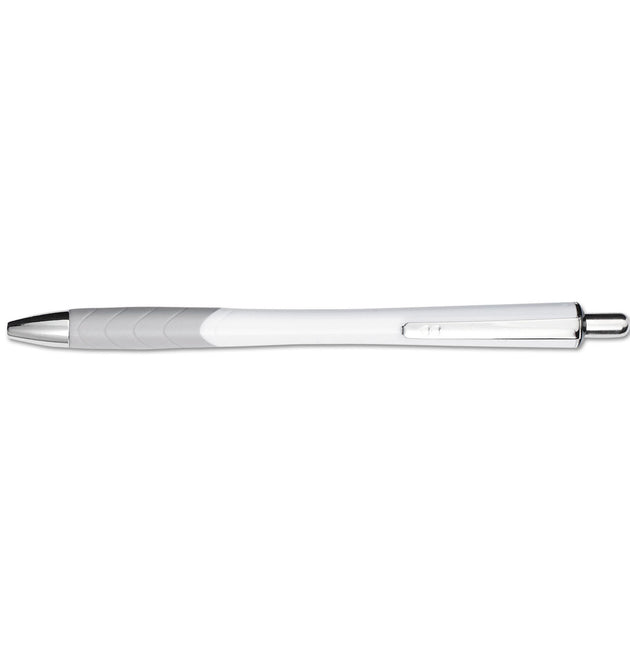 InkJoy 700 RT Ballpoint Pen, Retractable, Medium 1 mm, Black Ink, White/Gray Barrel, Dozen