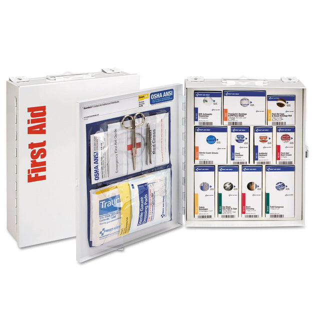 ANSI 2015 SmartCompliance General Business First Aid Station Class A, No Meds, 25 People, 94 Pieces, Metal Case