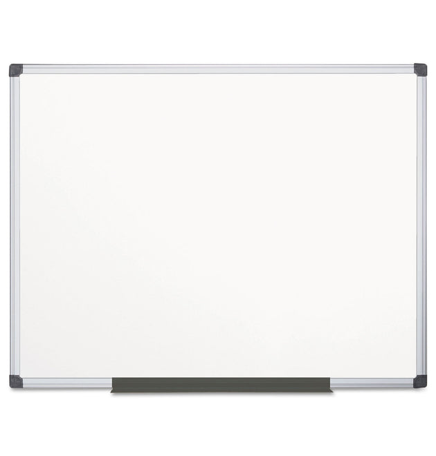 Porcelain Value Dry Erase Board, 48 x 72, White Surface, Silver Aluminum Frame