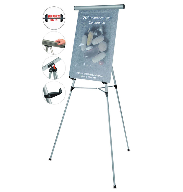 Telescoping Tripod Display Easel, Adjusts 35