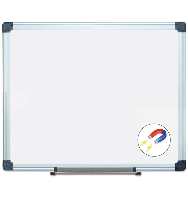 Value Lacquered Steel Magnetic Dry Erase Board, 24 x 36, White Surface, Silver Aluminum Frame