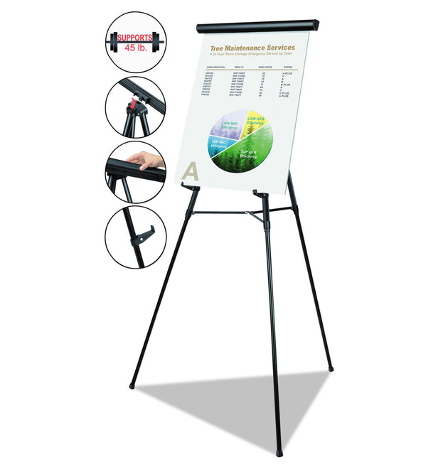 Telescoping Tripod Display Easel, Adjusts 38