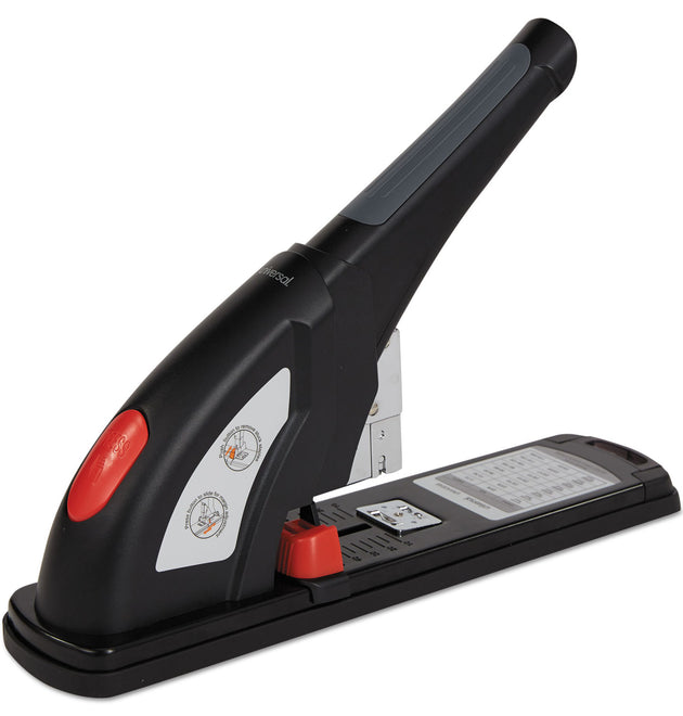 Heavy-Duty Stapler, 200-Sheet Capacity, Black/Graphite/Red