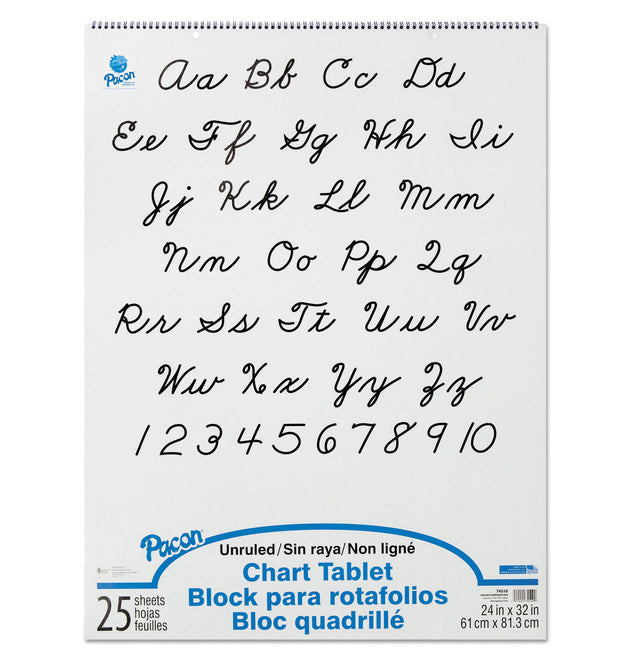 Chart Tablets, Unruled, 24 x 32, White, 25 Sheets