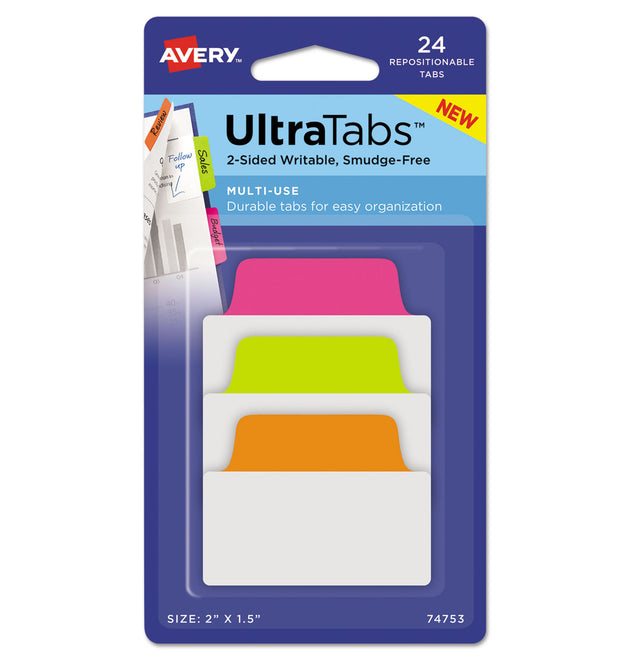 Ultra Tabs Repositionable Tabs, Standard: 2