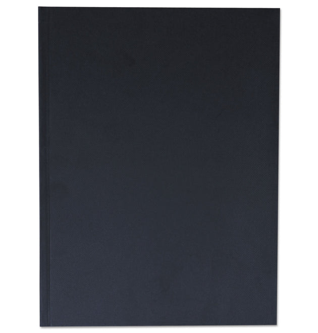 Casebound Hardcover Notebook, 1-Subject, Wide/Legal Rule, Black Cover, (150) 10.25 x 7.63 Sheets