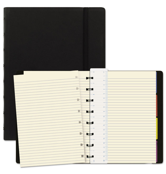 Notebook, 1-Subject, Medium/College Rule, Black Cover, (112) 8.25 x 5.81 Sheets