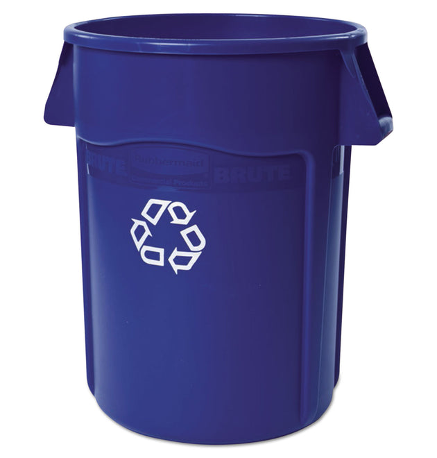 Brute Recycling Container, 44 gal, Polyethylene, Blue