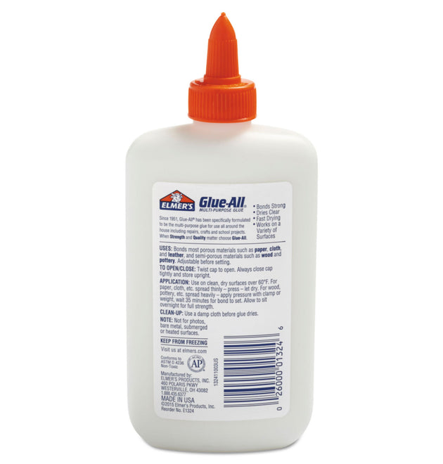 Glue-All White Glue, 7.63 oz, Dries Clear