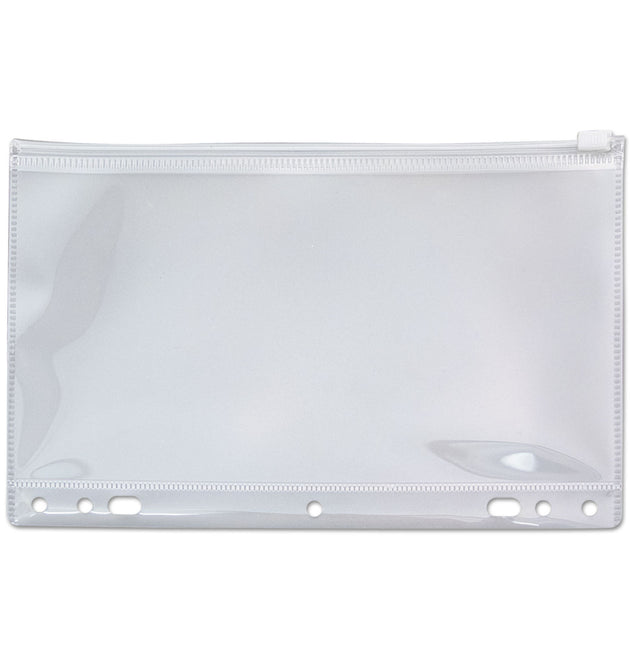 Zip-All Ring Binder Pocket, 6 x 9.5, Clear