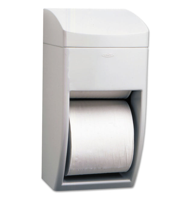 Matrix Series Two-Roll Tissue Dispenser, 6.25 x 6.88 x 13.5, Gray