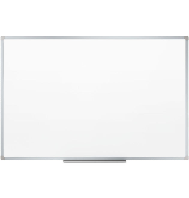 Dry Erase Board with Aluminum Frame, 36 x 24, Melamine White Surface, Silver Aluminum Frame