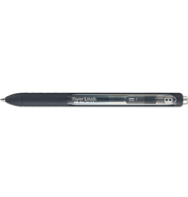 InkJoy Gel Pen, Retractable, Medium 0.7 mm, Black Ink, Black/Smoke Barrel, 36/Pack