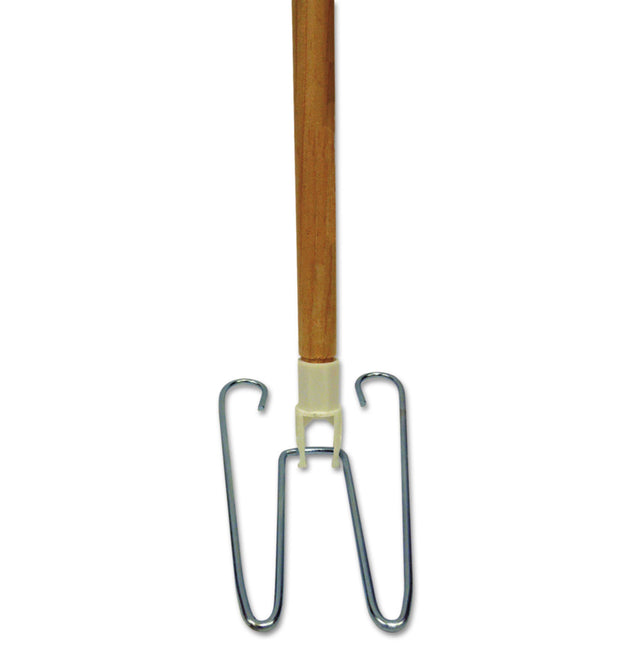 Wedge Dust Mop Head Frame/Lacquered Wood Handle, 0.94