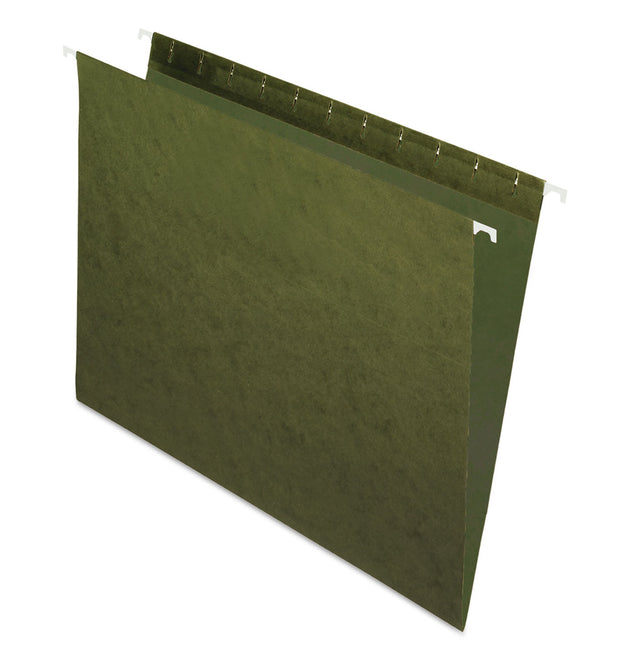 Standard Green Hanging Folders, Letter Size, Straight Tabs, Standard Green, 25/Box