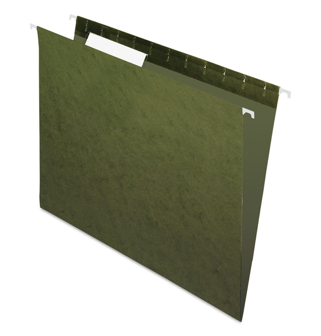 Standard Green Hanging Folders, Letter Size, 1/3-Cut Tabs, Standard Green, 25/Box