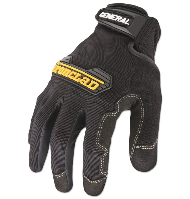 General Utility Spandex Gloves, Black, Large, Pair