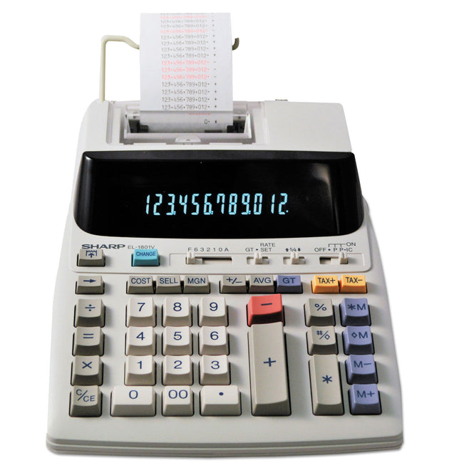 EL-1801V Two-Color Printing Calculator, Black/Red Print, 2.1 Lines/Sec