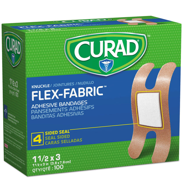 Flex Fabric Bandages, Knuckle, 1.5 x 3, 100/Box