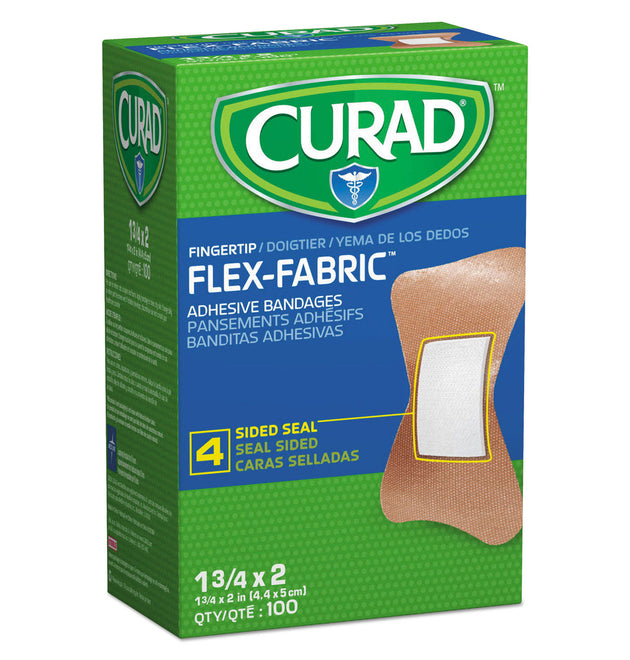 Flex Fabric Bandages, Fingertip, 1.75 x 2, 100/Box