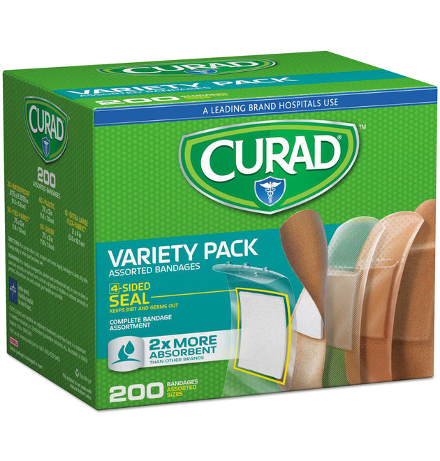 Variety Pack Assorted Bandages, 200/Box