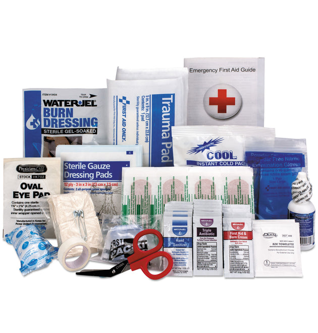 ANSI 2015 Compliant First Aid Kit Refill, Class A, 25 People, 89 Pieces