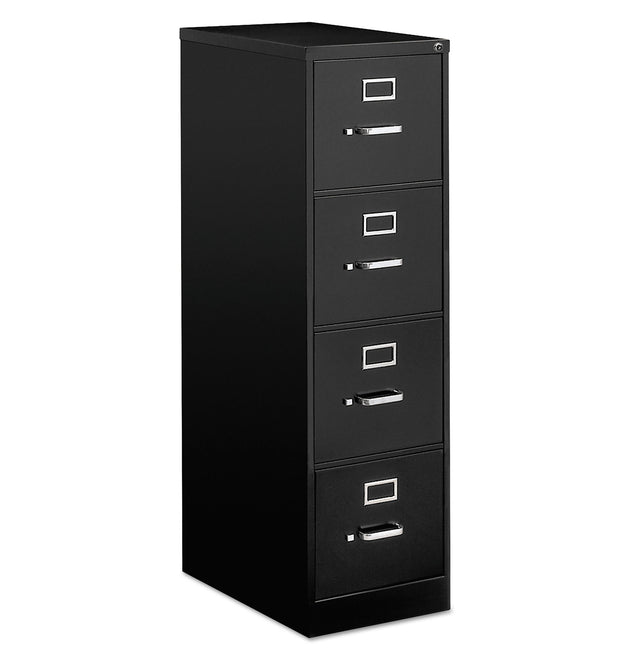 Economy Vertical File, 4 Letter-Size File Drawers, Black, 15