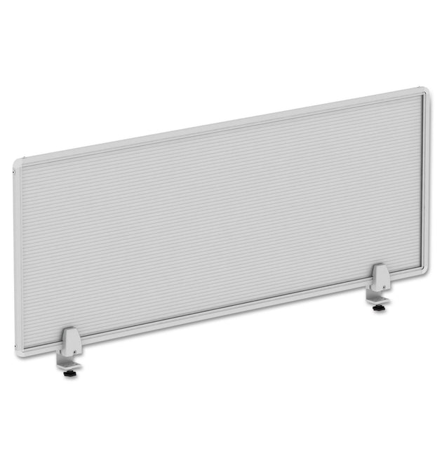 Polycarbonate Privacy Panel, 47w x 0.5d x 18h, Silver/Clear