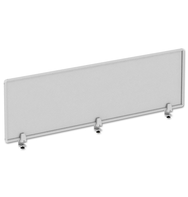 Polycarbonate Privacy Panel, 65w x 0.5d x 18h, Silver/Clear