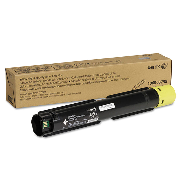 106R03758 High-Yield Toner, 10,100 Page-Yield, Yellow