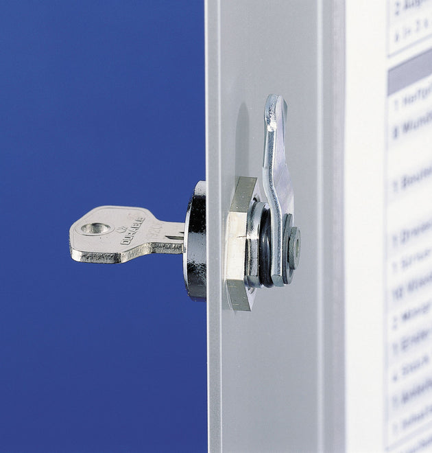 Locking Key Cabinet, 72-Key, Brushed Aluminum, 11 3/4 x 4 5/8 x 15 3/4