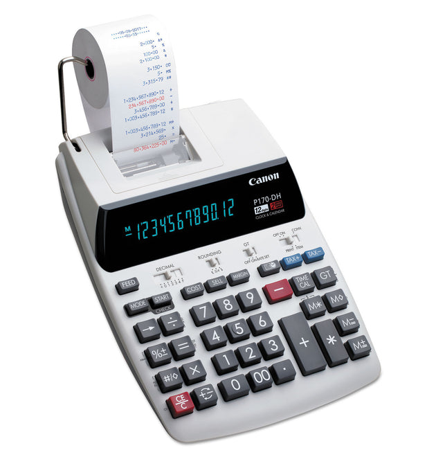 P170-DH-3 Printing Calculator, Black/Red Print, 2.3 Lines/Sec