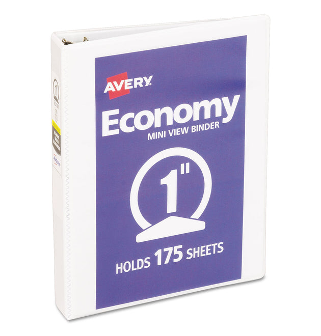 Economy View Binder with Round Rings , 3 Rings, 1