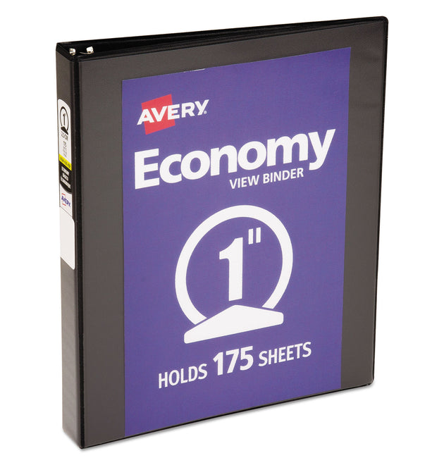 Economy View Binder with Round Rings , 3 Rings, 1