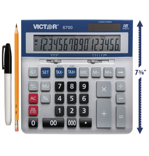 6700 Large Desktop Calculator, 16-Digit LCD